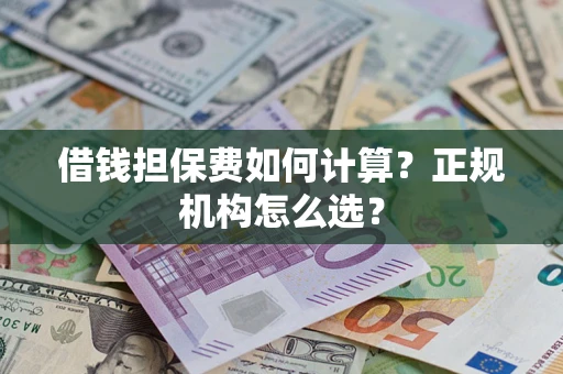 武汉借钱担保费如何计算？正规机构怎么选？