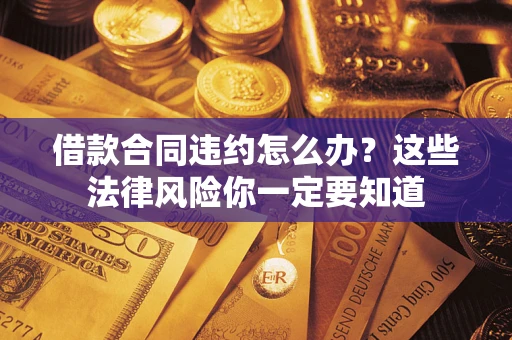 武汉借款合同违约怎么办？这些法律风险你一定要知道