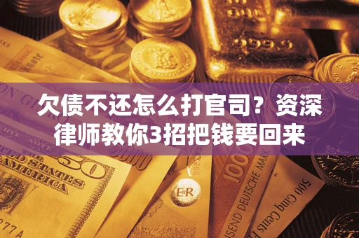 武汉欠债不还怎么打官司？资深律师教你3招把钱要回来