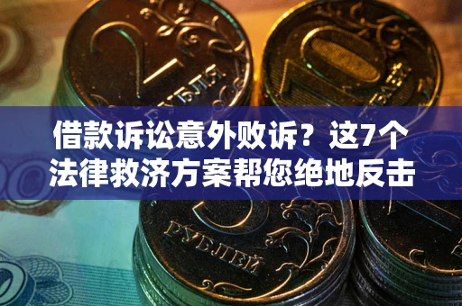 武汉借款诉讼意外败诉？这7个法律救济方案帮您绝地反击！