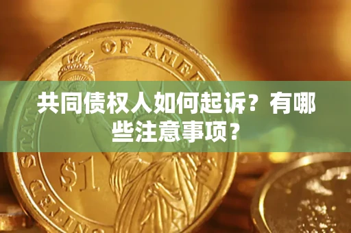 武汉共同债权人如何起诉？有哪些注意事项？