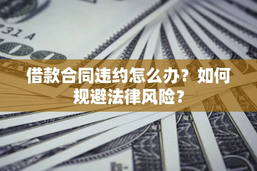 武汉借款合同违约怎么办？如何规避法律风险？